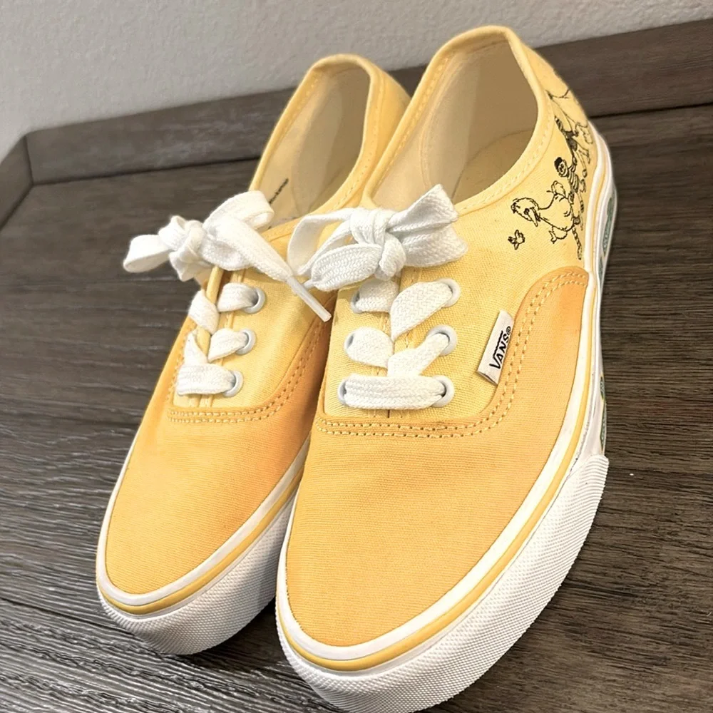 EUC [Vans] Sesame Street Family Yellow Tennis Shoes Sneakers Ladies 5 = Kids 3.5 - Picture 8 of 13